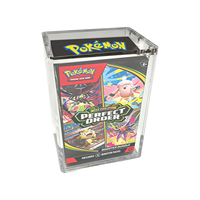 Boîte de protection magnétique en acrylique transparent sur mesure pour pack de boosters Mega Evolution Perfect Order, compatible avec les étuis de boosters