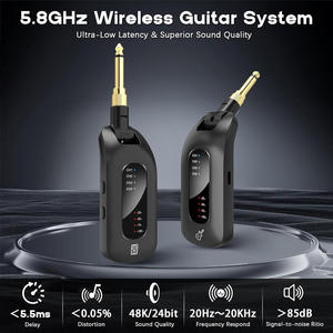 Système audio de <span class=keywords><strong>guitare</strong></span> sans fil 5.8GHz émetteur et récepteur rechargeables compatibles avec les instruments électriques de basse de <span class=keywords><strong>guitare</strong></span> - Product Image 2