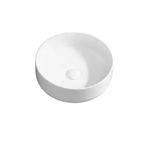 Top Quality Sanitary Ware Countertop White Round Shape Hand Wash Art Ceramic Basin Modern Sink Wash Basin Bathroom S-945