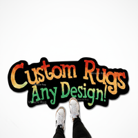 Tapis en peluche 3D personnalisé avec logo, design fantaisie, dos antidérapant, style moderne, adapté aux animaux domestiques, pour chambre et usage domestique