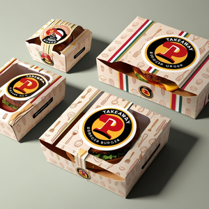 <strong>Custom</strong> <strong>Logo</strong> Disposable Burger &amp; French Fries Fast Food <strong>Packaging</strong> Folders UV Coating Free Sample Paperboard <strong>Card</strong> Material - Product Image 2