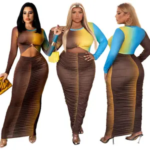 J&H fashion trending products 2021 new arrivals 5XL plus size casual clothes long sleeve sexy ruched bodycon women's dresses