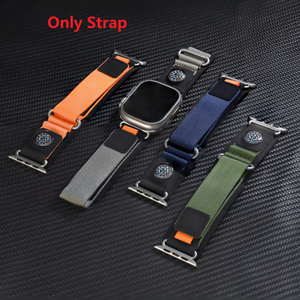 สายนาฬิกาไนลอนขายส่งสำหรับ Apple Watch S 10 11 46 มม. Ultra 49 มม. SE 44 มม. สายนาฬิกาไนลอนแบบวงแหวนดีไซน์หรูรุ่นใหม่ - Product Image 1