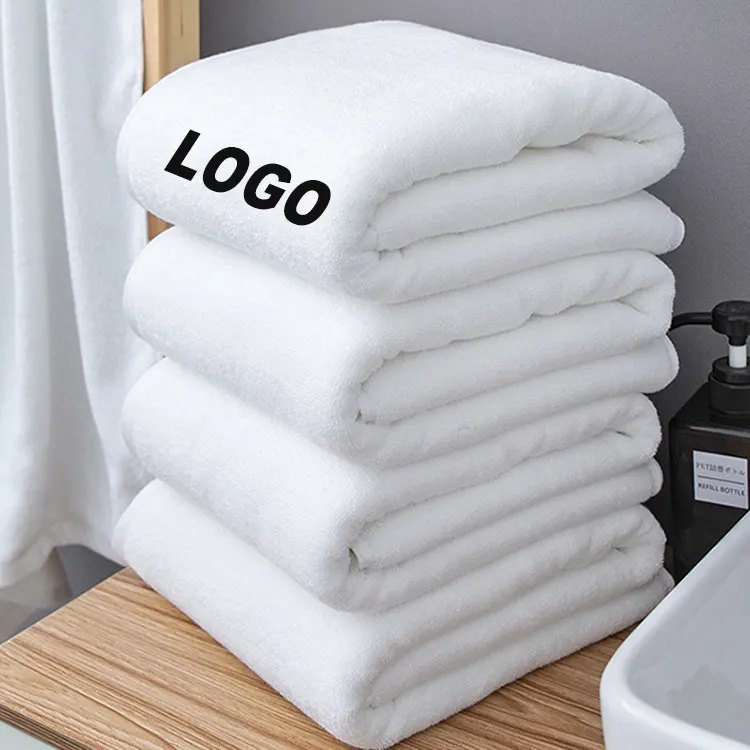 Conjunto de toalhas de banho de algodão luxuoso para casa e hotel, joia de pelúcia egípcia macia premium com logotipo personalizado
