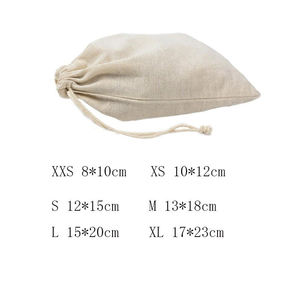 Yeniden keten İpli çanta kumaşı saklama çantası için çeşitli eşyalar meyve sebze mutfak çanta üretmek büzgülü torba - Product Image 3