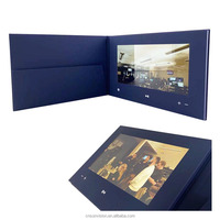 Invitation de mariage à impression personnalisée Carte de voeux Livre vidéo à écran LCD Brochure vidéo HD IPS de 10.1 pouces