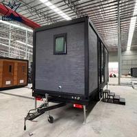 Maison conteneur en acier portable et extensible, mini-maison de luxe sur roues pour villas, hôtels et sites de glamping