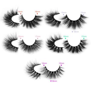 Pawotence Pestañas Postizas Veganas 3D de Visón Sintético Natural de 18mm, Libres de Crueldad Animal, Paquete a Granel de 10 Pares, 10 Estilos Surtidos, Accesorios Suaves - Product Image 3