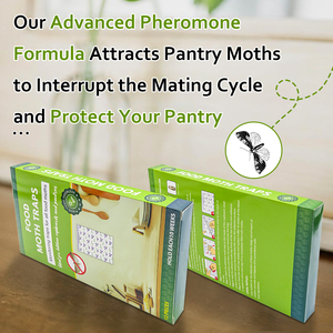 Pièges à mites de cuisine personnalisables avec logo, attractifs aux phéromones non toxiques, pour le contrôle des mites alimentaires, avec plaque collante - Product Image 2