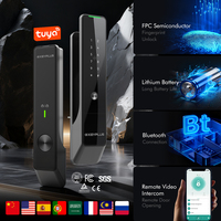 Cerradura Inteligente con Control por Aplicación WIFI Tuya, Huella Dactilar Electrónica, Pantalla Táctil Digital, Teclado con Código, Llave Inteligente para Puerta