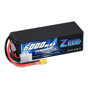 ZEEE 6S Low Temperature Discharge Lipo Battery 22.2V 100C 6000mah FPV Drone Battery For 7-8inch 400-450mm X8 10inch Xclass FPV