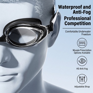 <span class=keywords><strong>Gafas</strong></span> <span class=keywords><strong>de</strong></span> Natación Antivaho para Adultos, Lentes Transparentes, para Entrenamiento en <span class=keywords><strong>Piscina</strong></span> - Product Image 2