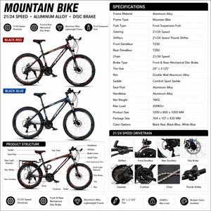 Bicicleta Deportiva de Montaña de 26 Pulgadas con Suspensión Delantera, 21 Velocidades, Acero con Alto Contenido de Carbono, Venta al por Mayor 8808-Steel 1. Estructura de Acero de Alta Resistencia - Product Image 3