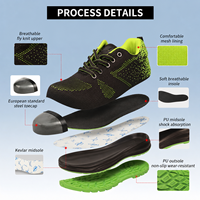 Chaussures de travail unisexes AOXIANG à bout en acier, basses, respirantes, confortables, antistatiques, pour l'hiver, le printemps, l'automne, utilisation en usine