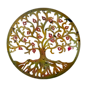 Decorazioni natalizie all'ingrosso metallo rotondo <span class=keywords><strong>albero</strong></span> della vita Art Picture Wall Decor Iron Wall Decor - Product Image 3