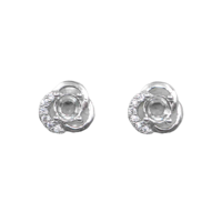 Boucles d'oreilles clous tendance minimalistes et élégantes en argent sterling 925 plaqué or, entrelacées, pour femme, avec double boucle et zircon cubique