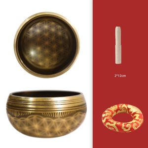 Bol chantant tibétain fait main en cuivre, bol sonore pour la thérapie sonore, l'équilibre des chakras, la méditation, le yoga, la guérison, bol Bouddha pour la relaxation - Product Image 3