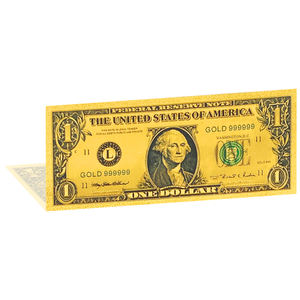 Banconote Finte USA da 1, 2, 5, 10, 20, 50, 100 Dollari con Consegna Rapida, Placcate in Foglia d'Oro - Product Image 2