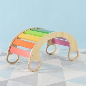 Silla Mecedora de Madera Ecológica Hecha a Mano para Bebés y Niños, Tabla de Equilibrio, Diseño Contemporáneo para Sala de Estar - Product Image 6