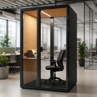 Cabine de travail individuelle pour bureau, noire ou blanche, à montage facile, prix de gros