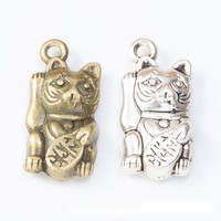 Breloque chat porte-monnaie en alliage de zinc gaufré pour la décoration des enveloppes rouges du Nouvel An lunaire