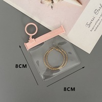 Sacs en plastique personnalisés en gros avec logo, petits sacs d'emballage pour bijoux, sacs à fermeture éclair en PVC/EVA rose, pochettes à fermeture éclair pour emballage de bijoux