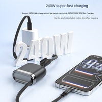 Cable Retráctil de Nailon Trenzado de 240W, Extensible, para Transmisión de Datos y Carga Súper Rápida, con Soporte para Coche