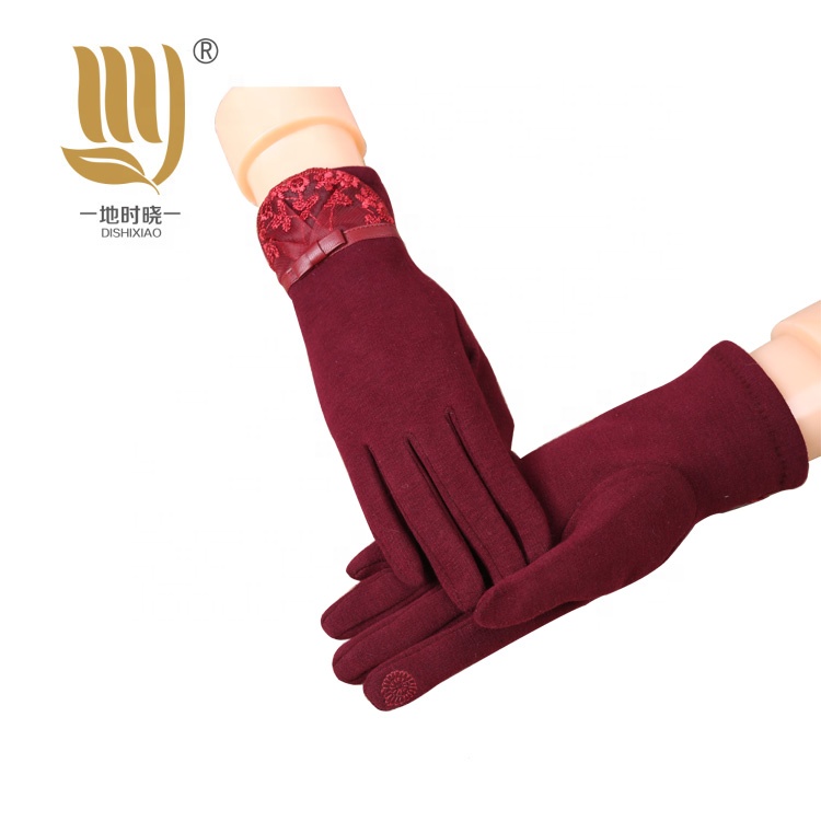 New Style Women Female Gloves Winter Warm Leather Driving Full Finger Gloves Touch Screen Gloves For Mobile