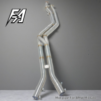 Tuyau d'échappement intermédiaire haute performance de 70 mm de type Z à longueurs égales avec un son puissant, compatible avec les voitures de course BMW M2, M3, M4 G80/G82/G87/G8X 3.0T