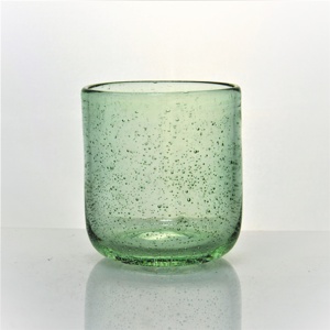 Juego de <span class=keywords><strong>Vasos</strong></span> de Vidrio Soplados a Mano, 400 ml, Redondos, Color Ámbar Verde, para Beber <span class=keywords><strong>Agua</strong></span> - Product Image 1