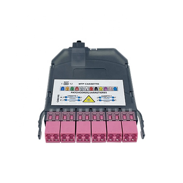 KEXINT Compact Ultra Thin Light Weight ABS Shell 12 Ports OM4 Fiber MPO MTP Modular Cassette