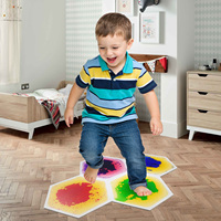 Ensemble de tapis sensoriels liquides hexagonaux pour salon, tapis de jeu coloré pour enfants, tuiles emboîtables libres, développent l'intelligence des enfants