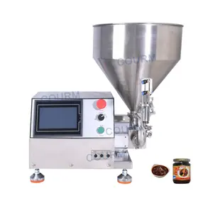 Semi automatic high viscosity honey curry paste peanut butter caviar jam cream sesame paste rotor pump dosing filling machine