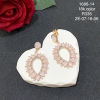 Pendientes Colgantes de Lujo XUPING Jewelry Jingjing con Circonita Sintética, Baño de Oro de 18K, Diseño de Corazón, Flor y Óvalo, para Fiestas y Bodas
