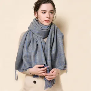 New Autumn Winter Super Soft Warm Cashmere Feeling Woven Scarves And Shawls Double Side Pasmina Scarf Pashmina For Women