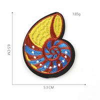 Patchs brodés thermocollants à motifs d'animaux marins mignons : étoile de mer, corail, hippocampe, poisson, coquillage, conque