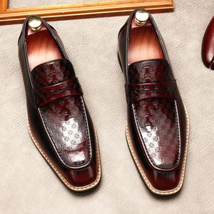 Chaussures habillées décontractées de luxe haut de gamme en cuir de vachette pour hommes - Saison automne, semelle souple, respirantes, antidérapantes - Product Image 6