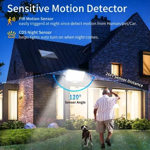 High Quality IP65 Waterproof 234 <b>LED</b> Solar <b>Sensor</b> Wall <b>Light</b> Remote Control <b>Motion</b> Detection Daylight Rechargeable Garden 1. Sol - Product Image 6