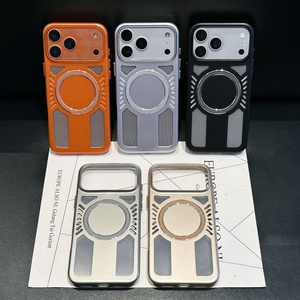 Funda Magnética Refrigerante con Diseño de Panal de Abeja, Estilo Punk, para iPhone 17 16 15 14 Pro Max, Transpirable, Texturizada, con Ventilación - Product Image 4