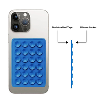 Ventouse en silicone à dos transparent pour appareil téléphonique ventouse à dos adhésif en caoutchouc de silicone ventouse pour coussin fixe
