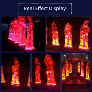 DJ <span class=keywords><strong>Disco</strong></span>-Beleuchtung Blaue PVC-Kunstflammen Dekoration Bühneneffekt LED-Flammenmaschine - Product Image 4