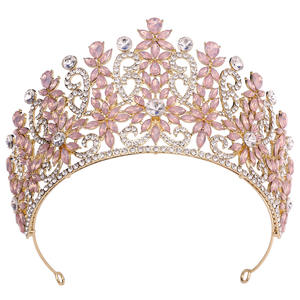 ミスワールドファッション合金金/銀メッキクリスタルラインストーンヘッドバンドクラウンアクセサリープロムビューティープリンセスウェディングティアラ - Product Image 1