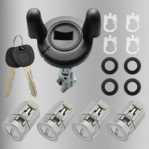 Cilindros de Cerradura de Puerta Chevrolet GMC, Paquete de 4 con 2 Llaves, Compatible con Silverado, Tahoe, Suburban, Sierra, XF046Q11 - Product Image 3