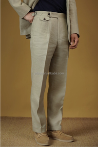 <span class=keywords><strong>Pantaloni</strong></span> 2025 da uomo con tasche Casual in lino tinta unita bianco grigio <span class=keywords><strong>pantaloni</strong></span> taglie forti 3xl traspirante impermeabile con cerniera elegante - Product Image 3