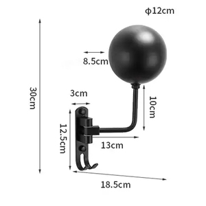 Giá Treo Mũ Bảo Hiểm Xe Máy Bằng Kim Loại Xoay 180 Độ Giá Treo Mũ Bảo Hiểm Gắn Tường Với 2 Móc - Product Image 2
