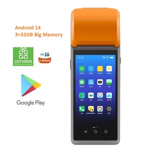 Son sıcak 5.5 inç <span class=keywords><strong>Android</strong></span> 14 3GB + 32GB el POS terminali ile 58mm termal yazıcı, NFC okuyucu, 2D tarayıcı - Product Image 2