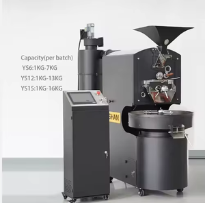 Yoshan nhà công nghiệp 3kg 5kg 6kg 10 kg 15kg khí điện tự động không khí nóng Cà phê hạt rang cà phê Máy rang cà phê - Product Image 1