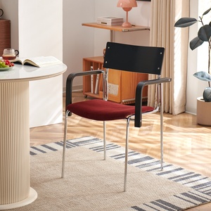 Silla de Comedor de Tela Estilo Vintage Serfen con Funda Suave, Diseño Retro Wabi-Sabi <span class=keywords><strong>para</strong></span> Restaurante y Cafetería - Product Image 5
