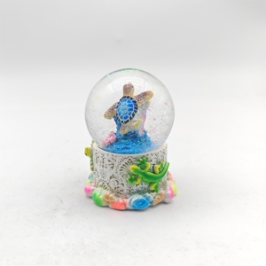 Globe à neige en résine avec logo personnalisé d'usine, souvenir touristique, vie marine, animal, Floride, <span class=keywords><strong>Miami</strong></span>, dauphin, tortue - Product Image 2