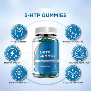 OEM 5-HTP Soft Gummy Candy Suplementos naturales sin azúcar Apoya el estado de ánimo de serotonina/Soporte para dormir para adultos y adolescentes - Product Image 2